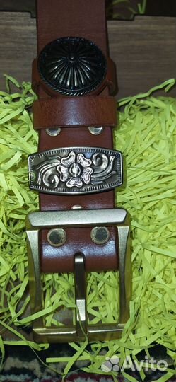 Мужской ремень из натуральной кожи ручной работы