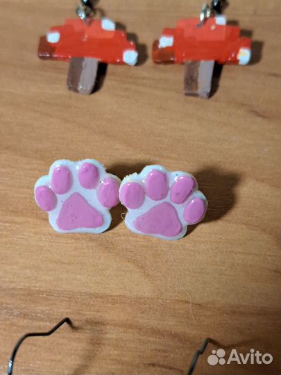 Серьги из глины