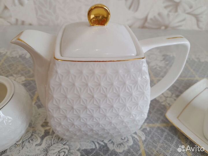 Чайный фарфоровый сервиз новый