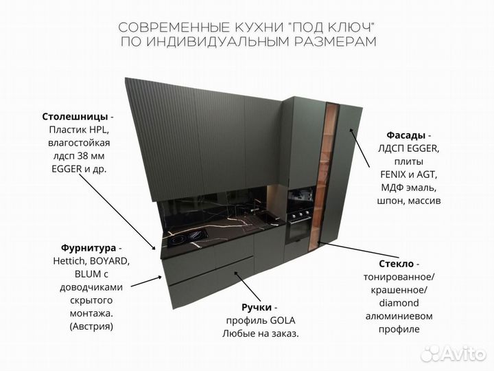 Кухонный гарнитур угловой на заказ