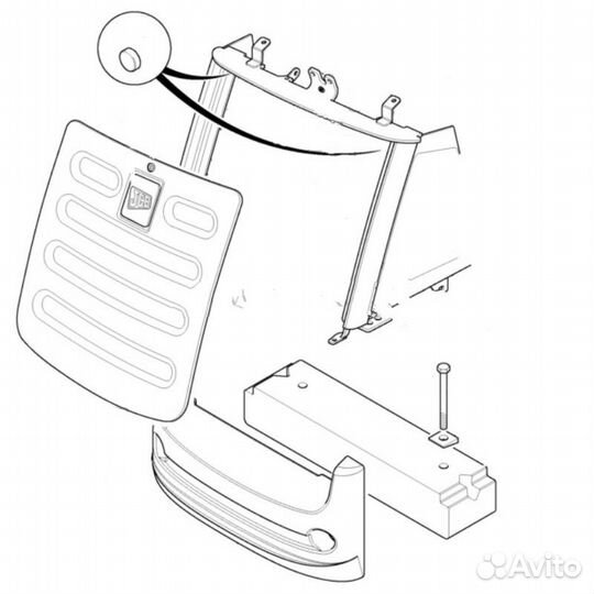 Решетка радиатора JCB 335/08180 ск с замком N