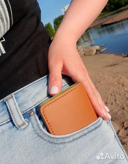Картхолдер, Бумажник из натуральной кожи