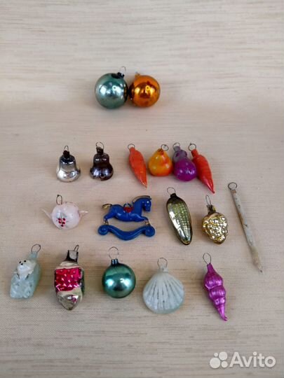 Елочные игрушки для мини-ёлки СССР