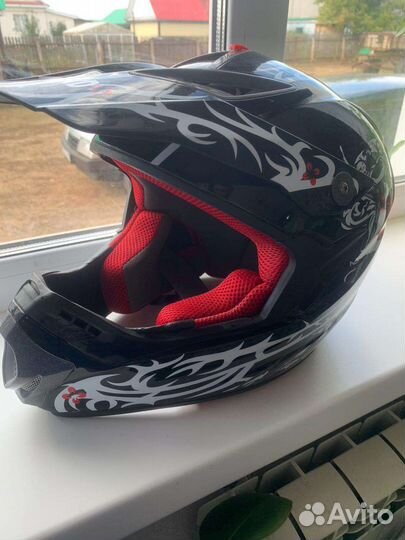 Шлем для мотокросса с очками