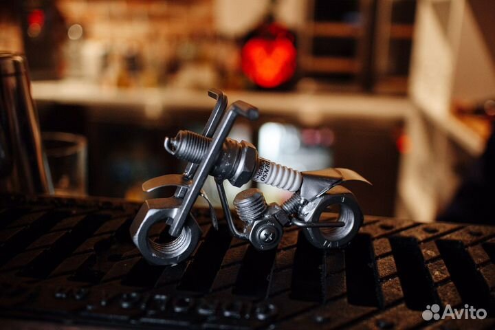 Сувениры из болтов и гаек. Мотоцикл