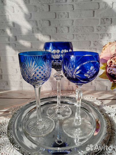 Фужер бокал цветной хрусталь Германия