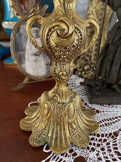 Пара бронзовых подсвечников. Франция