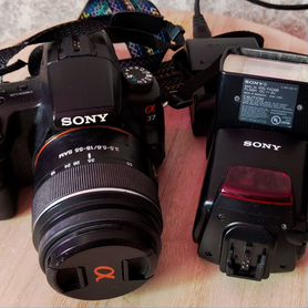 Sony a37 kit 18-55mm + Вспышка Sony HVL-F42AM