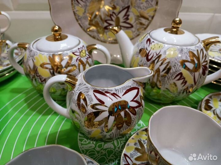 Чайный сервиз Золотая ромашка лфз