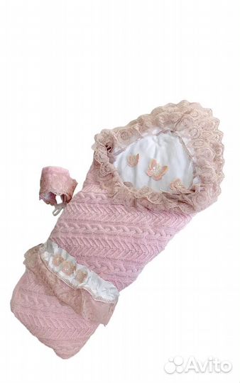 Конверт на выписку для девочки, плед