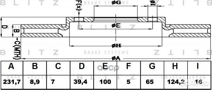 BS0155 диск тормозной задний Audi A2/A3/TT, VW