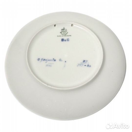 Уникальная фарфоровая тарелка. Bing & Grondahl, 19