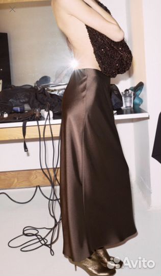 Юбка Zara, р.М, новая, оригинал, шоколадная