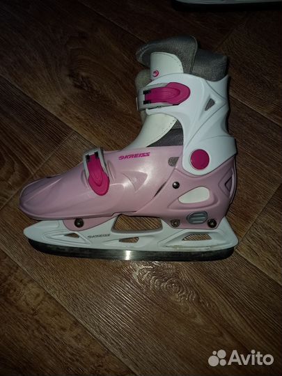 Коньки ледовые раздвижные размер 37-40