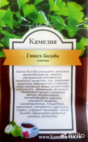 Чай гинкго билоба