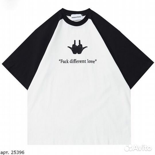 Футболка F*CK different love Белая
