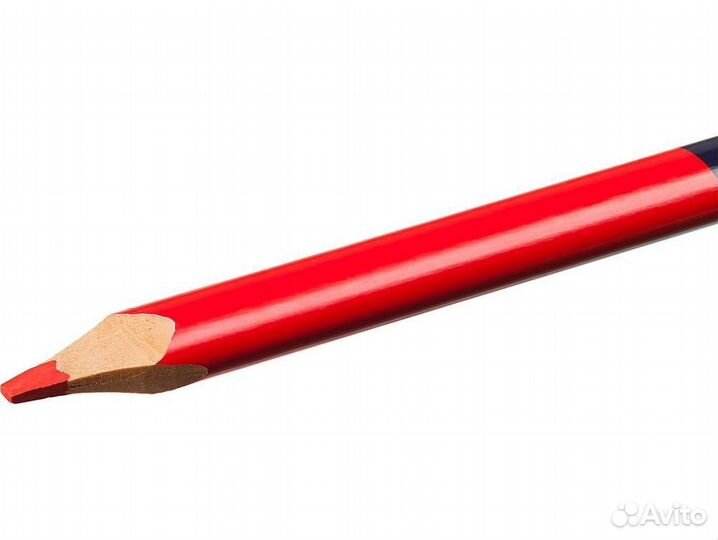 Двухцветный строительный карандаш зубр, HB, 180мм