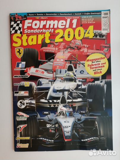 Журнал Формула-1 Formula 1 2004 немецкий