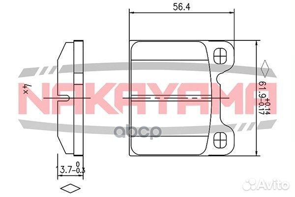 Колодки тормозные HP8376NY nakayama