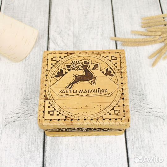 Шкатулки, из бересты, в Ханты-Мансийске