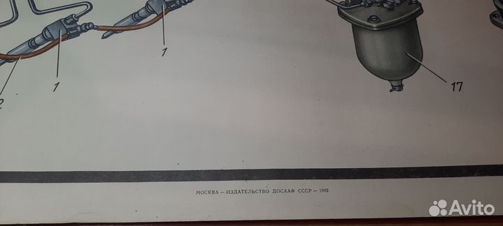 Плакат СССР система питания Камаз