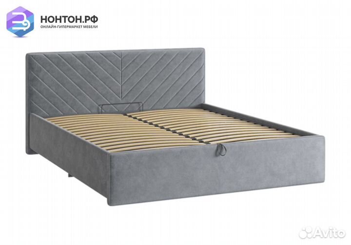 Кровать Сандра 2 1.6 м серая