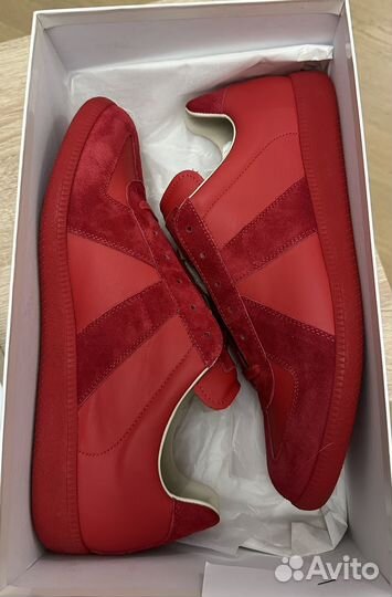 Кожаные кеды/ Maison Margiela Replica Low Red