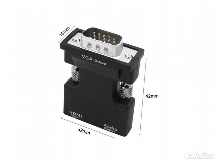 Конвертер выход hdmi - VGA, Audio 3,5 мм