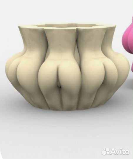 Кашпо для декора,из гипса