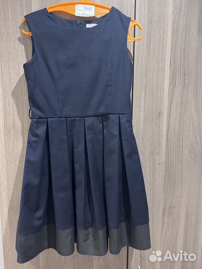 Сарафан школьный синий 122-128