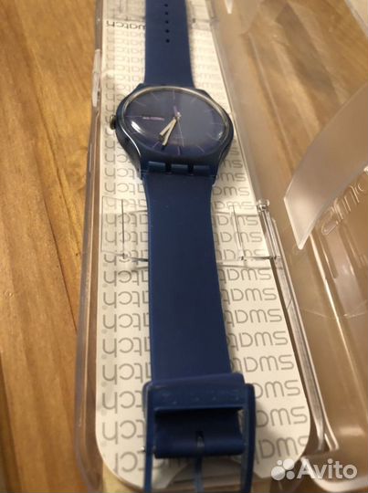 Часы swatch Синие/белые