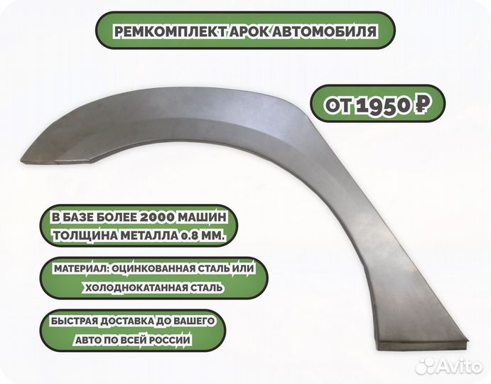 Ремонтные арки (ремкомплект) на машину