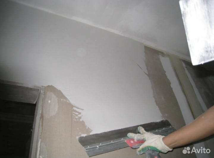 Шпаклевка стен под обои, покраску