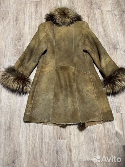 Дубленка натуральная женская, размер 44