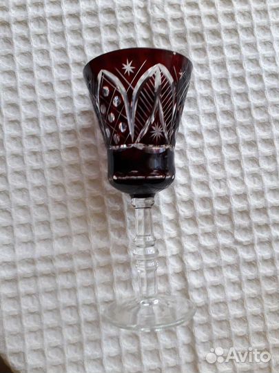 Фужеры, винтажный богемный хрусталь