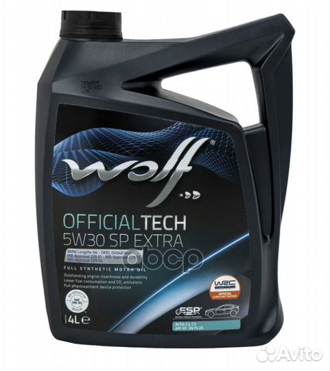 Wolf officialtech 5W30 SP extra Масло моторное