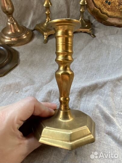 Подсвечники латунные винтаж