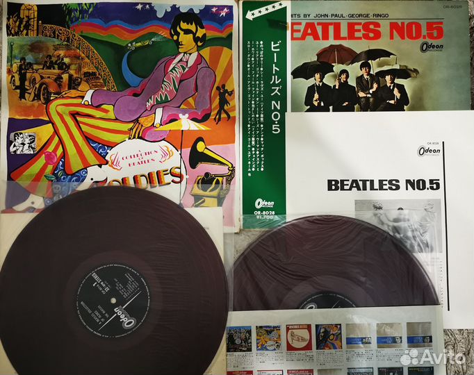 Первопрессы The Beatles, Red vinil, odeon (jap)