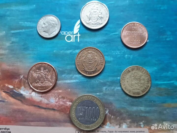 Монеты Сейшелы, Багамы, Панама, Тринидад и др
