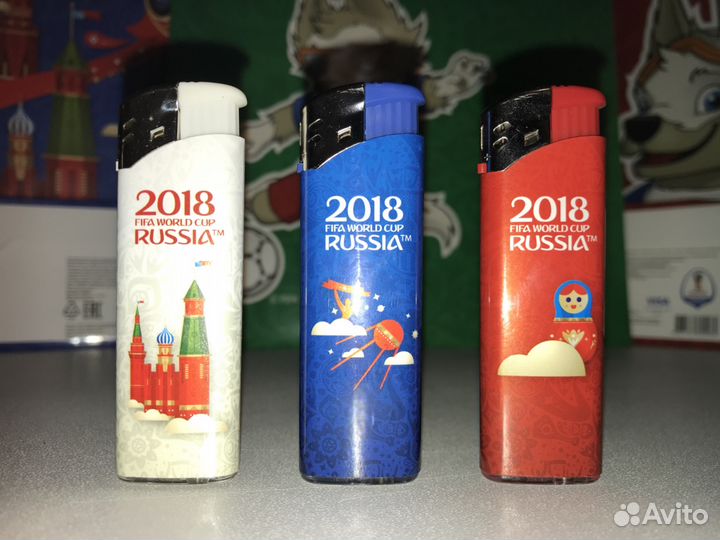 Зажигалка чм Фифа 2018 многоразовая (3 шт)