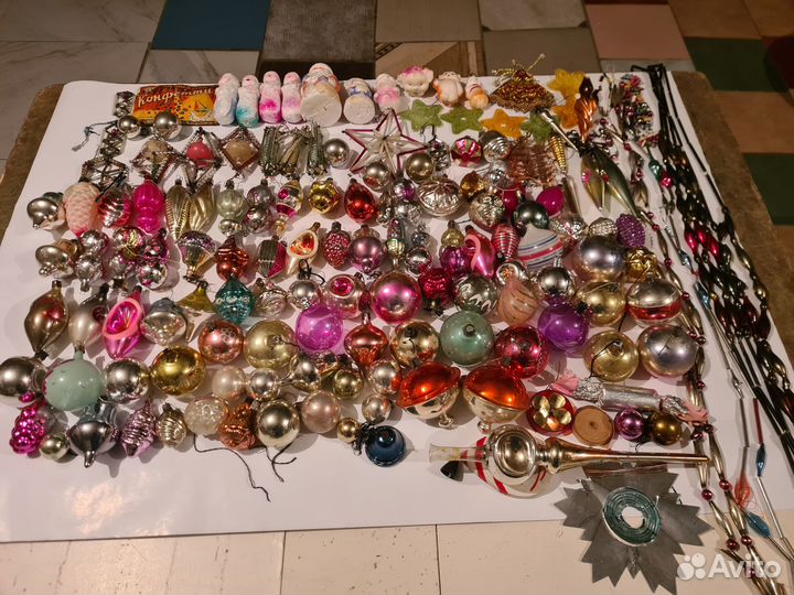Ёлочные новогодние игрушки СССР 250 шт