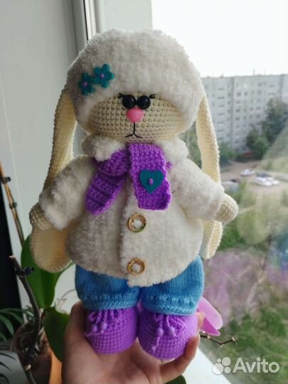 Заяц тильда вязанный