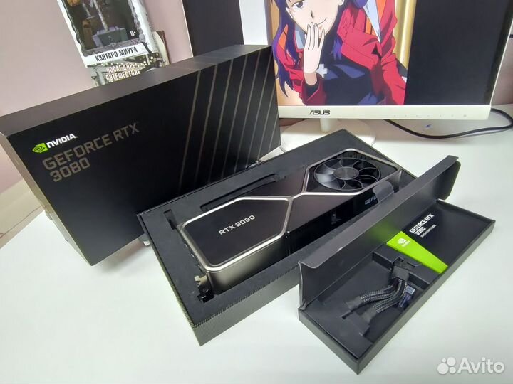 Nvidia RTX 3080 Founders Edition (+гарантия 6 мес)
