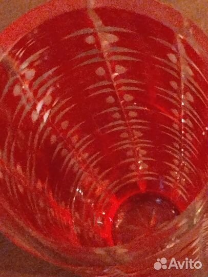 Цветной хрусталь СССР. Ваза на ножке