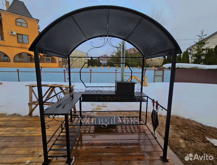 Мангал с крышей