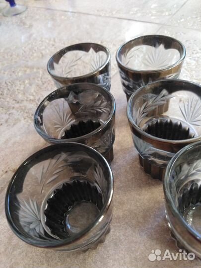 Вазы хрустальные рюмки