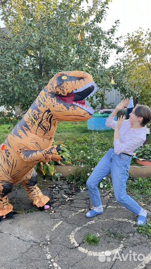 Надувной костюм динозавр T-rex