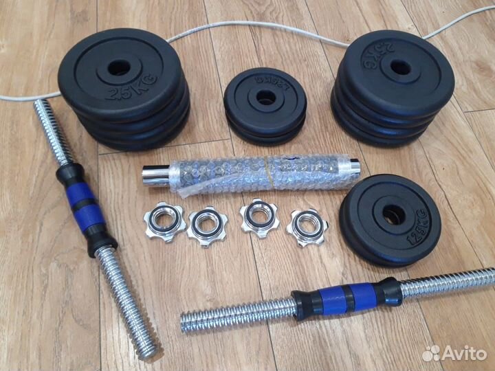Гантели разборные + штанга 28,5 кг