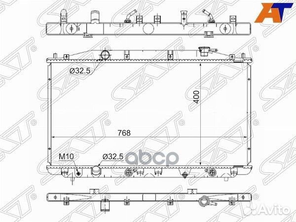 Радиатор Honda Accord 08-13 HD0003-CU Sat