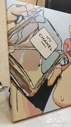 Картина Chanel 5 в стиле пинтерест
